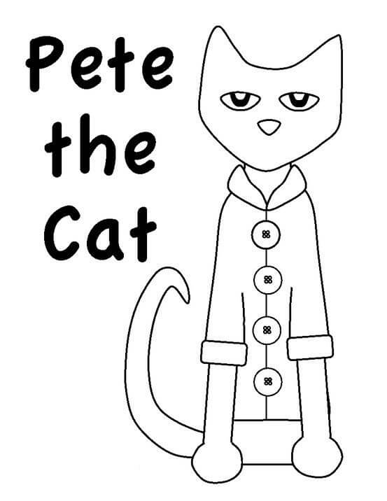 Pete The Cat Coloring Page