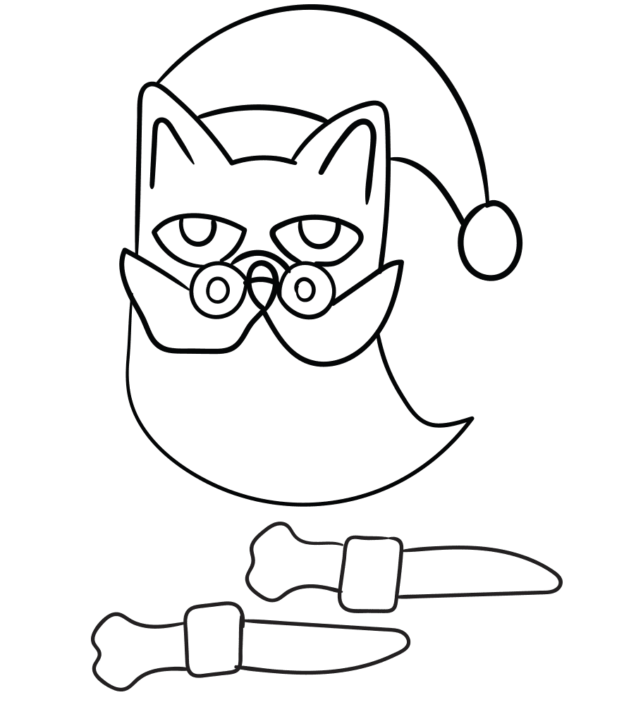 Pete The Cat Paper Doll Coloring Page