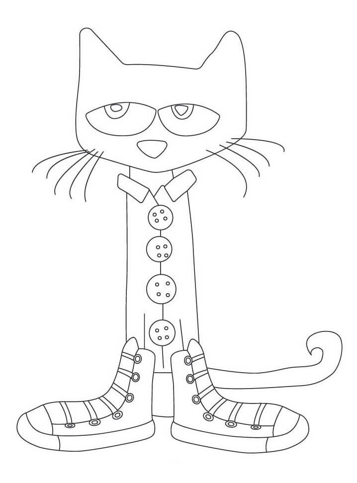 Pete The Cat Printable Coloring Page