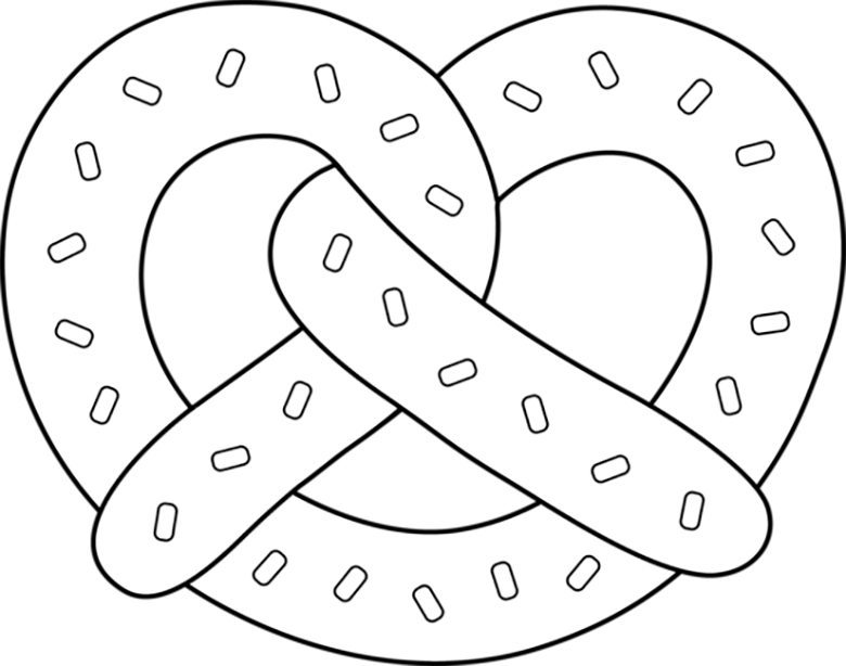 Pretzel Coloring Page