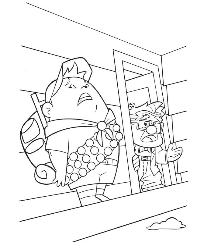 Russel On Porch Up Coloring Page