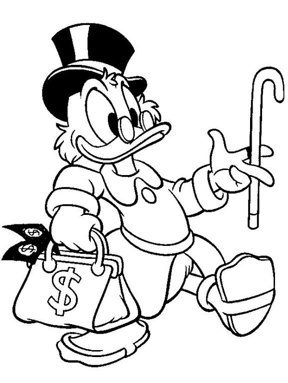 Scrooge Mcduck Coloring Page
