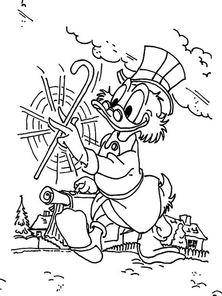 Scrooge Mcduck Ducktales Coloring Page