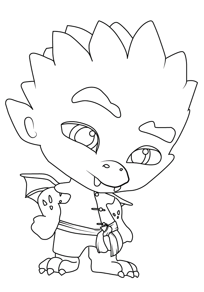 Spike Super Monsters Coloring Pages