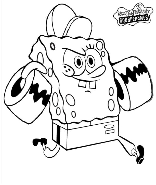 Spongebob Working Out Coloring Pages