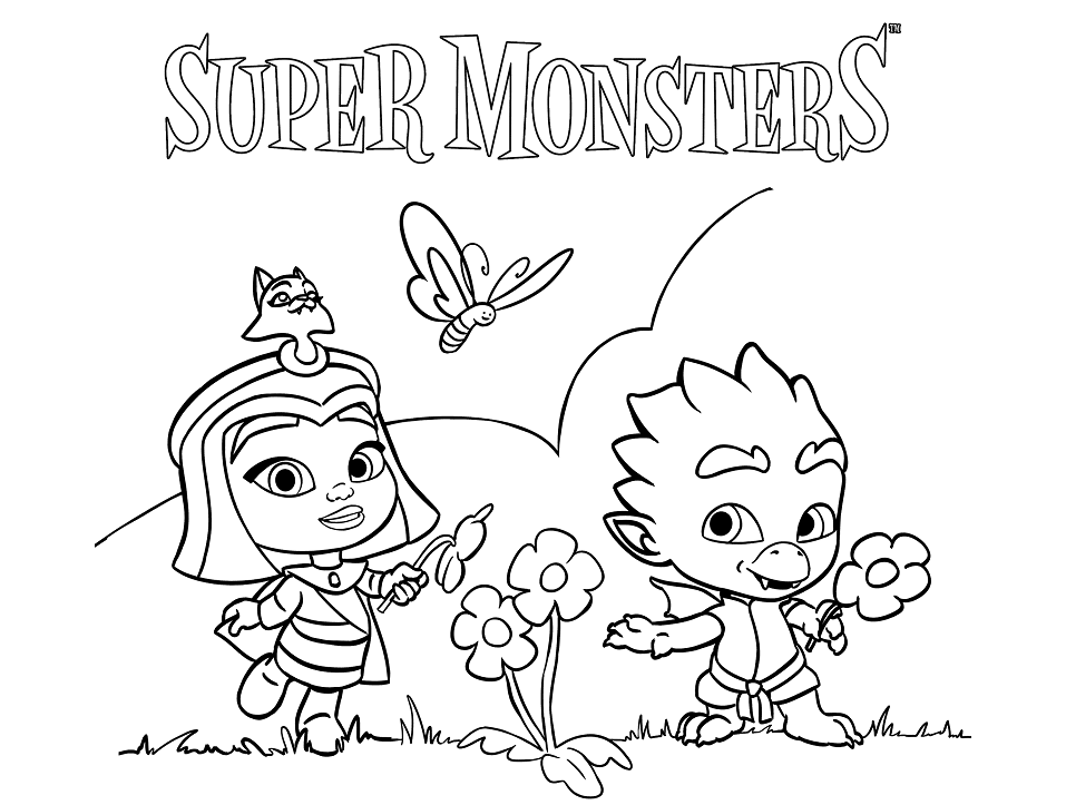 Super Monsters Coloring Page