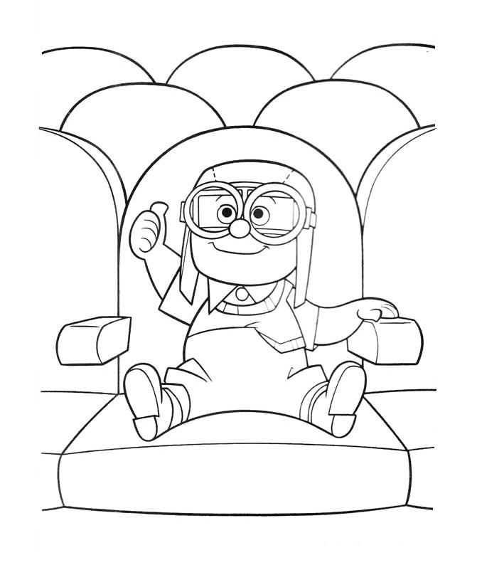 Up Young Carl Coloring Page