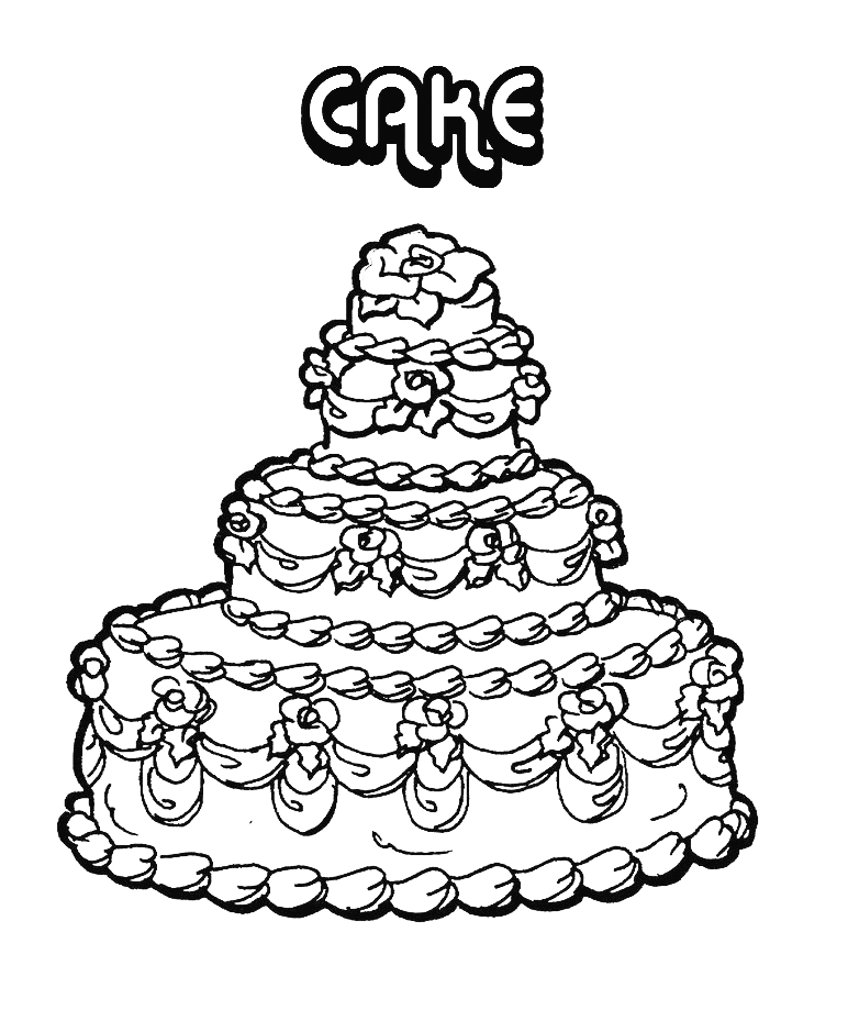 Wedding Cake Coloring Page