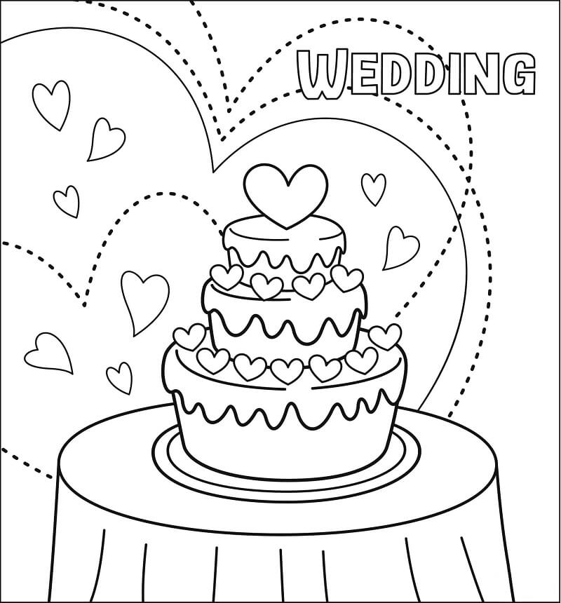 Wedding Cake Coloring Pages