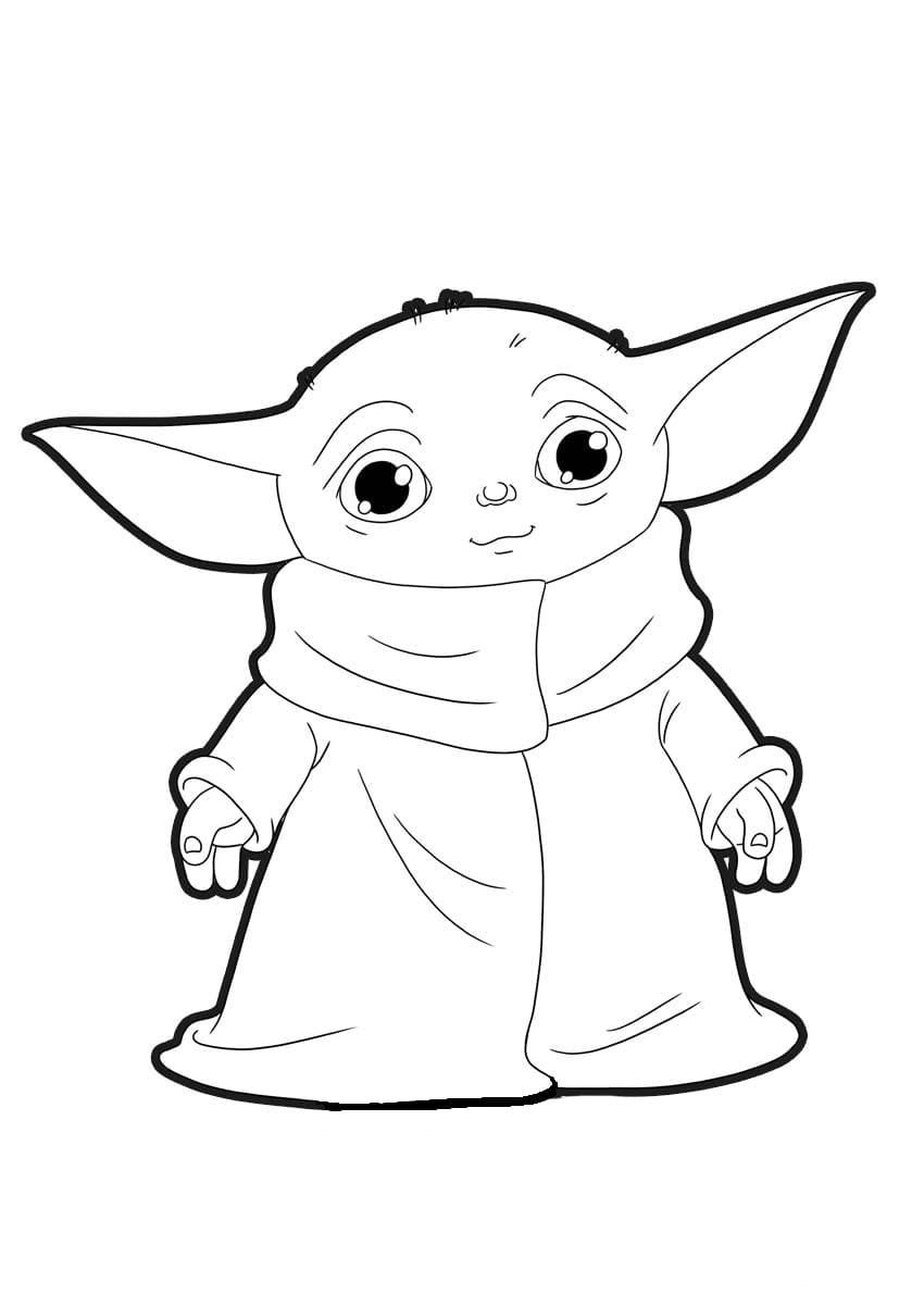 Baby Yoda Coloring Pages