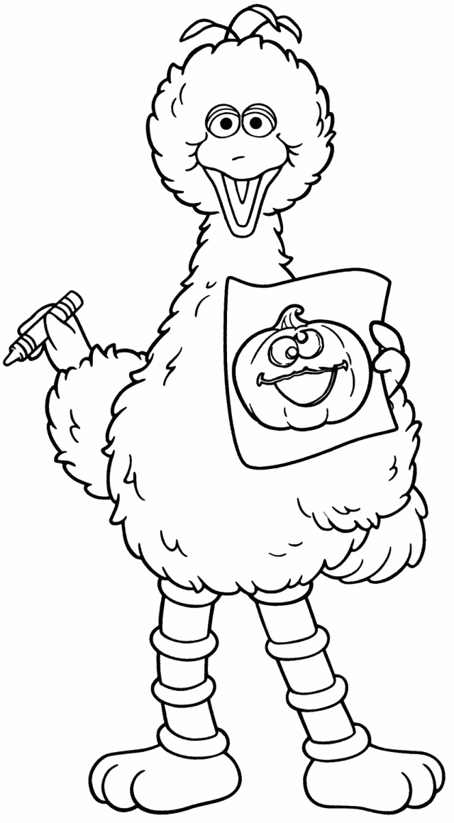 Big Bird Drawing Coloring Page