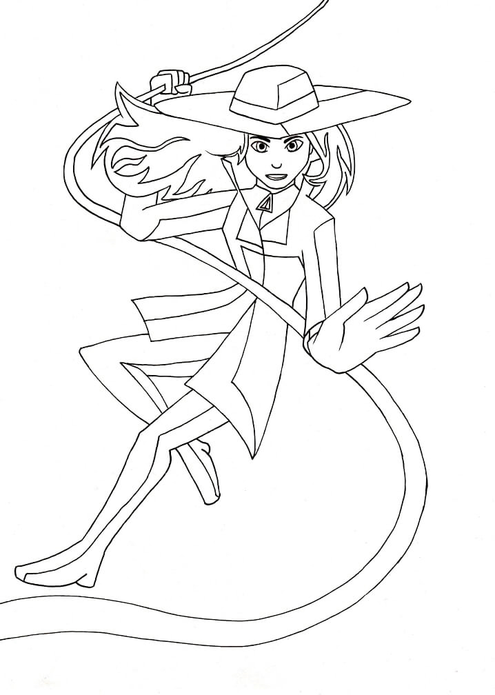 Carmen Sandiego Action Coloring Pages