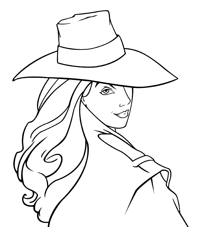 Carmen Sandiego Coloring Page