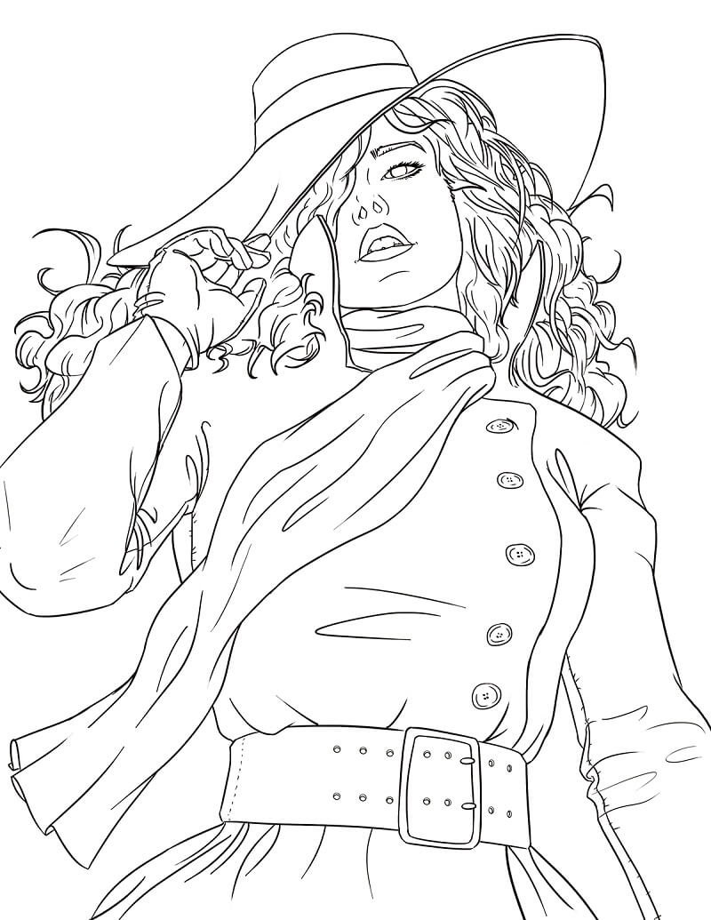 Cool Carmen Sandiego Coloring Page