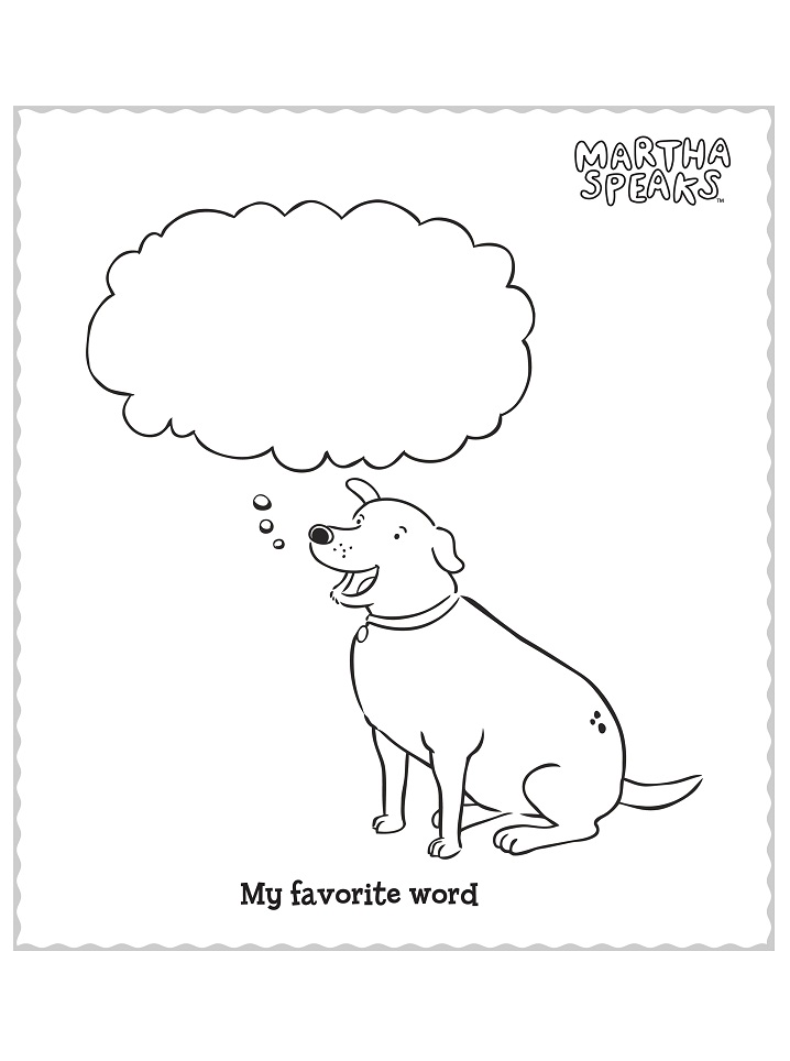 Favorite Word Martha Speaks Coloring Page