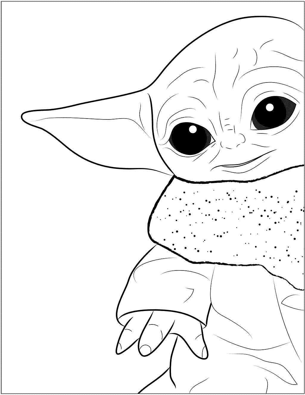 Grogu Coloring Page