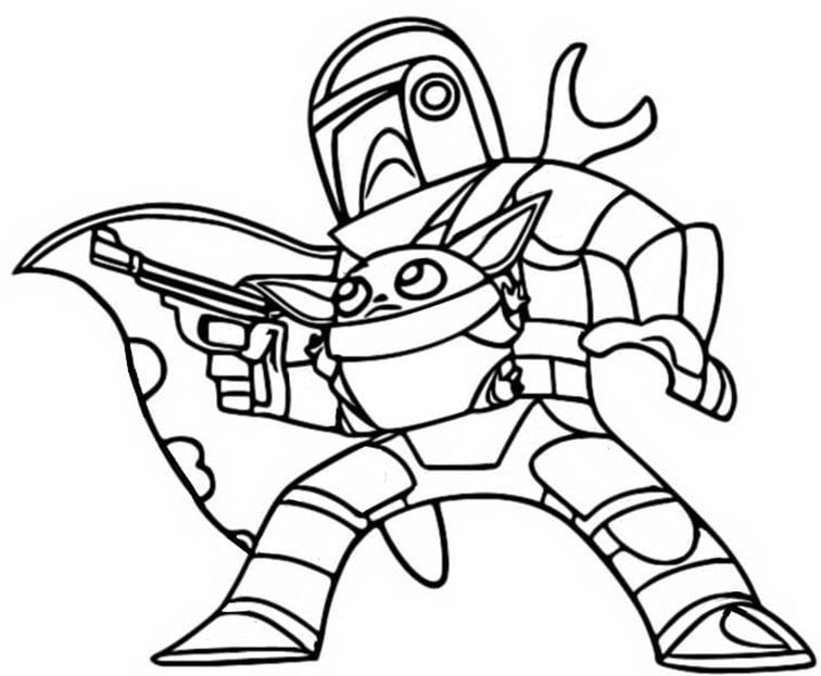 Mando And Grogu Coloring Sheets