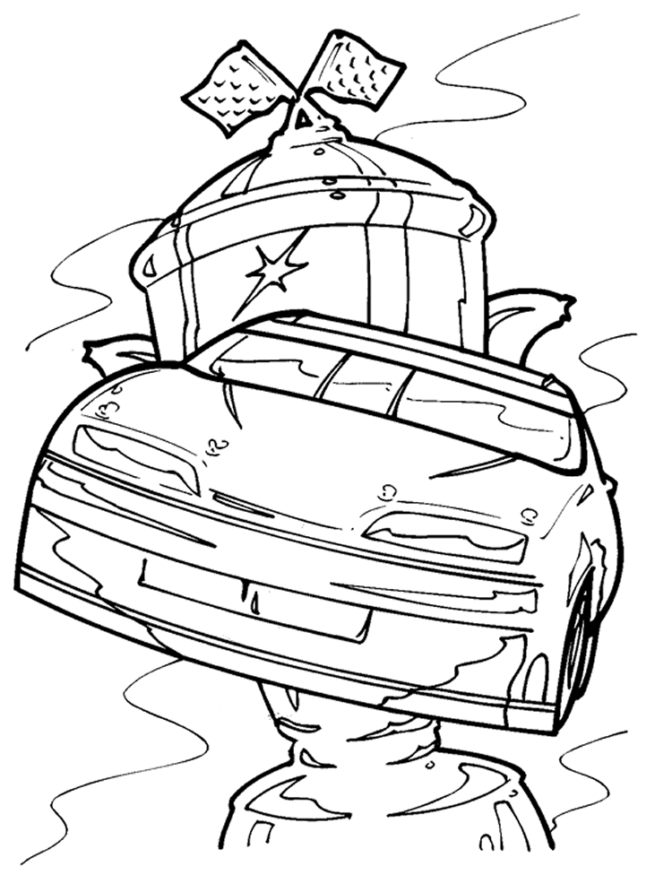 Nascar Cup Coloring Page