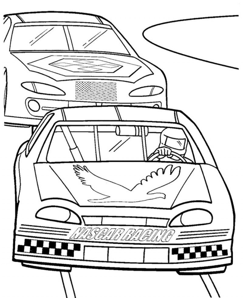 Nascar Racing Coloring Page