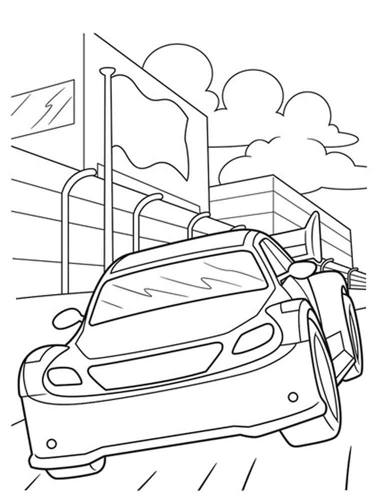 Nascar Track Coloring Page