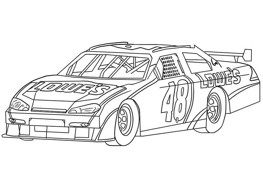 Nascar No 48 Coloring Page