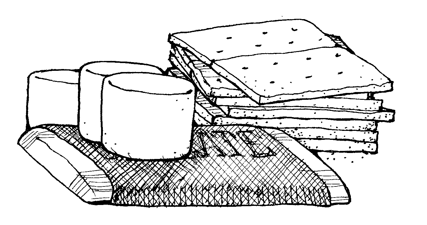 Smores Ingredients Coloring Page