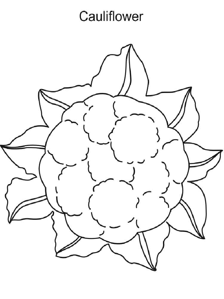 Cauliflower Coloring Pages