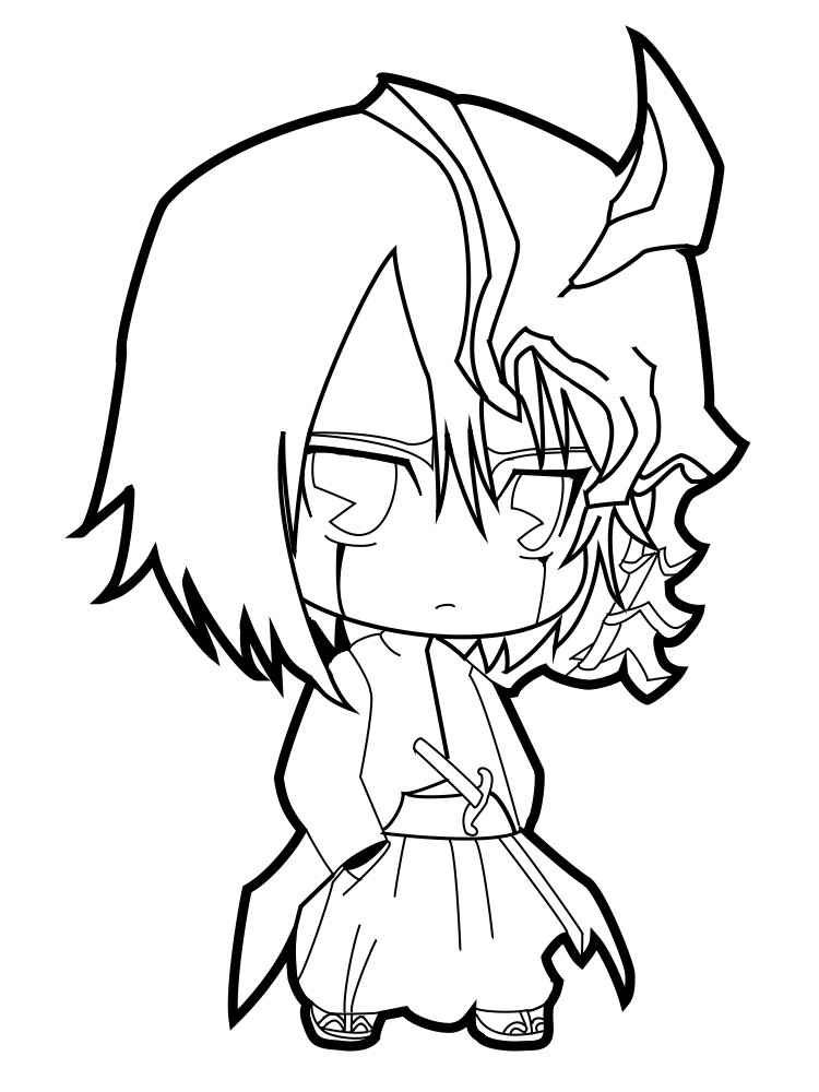 Chibi Ulquiorra Cifer Bleach Coloring Page