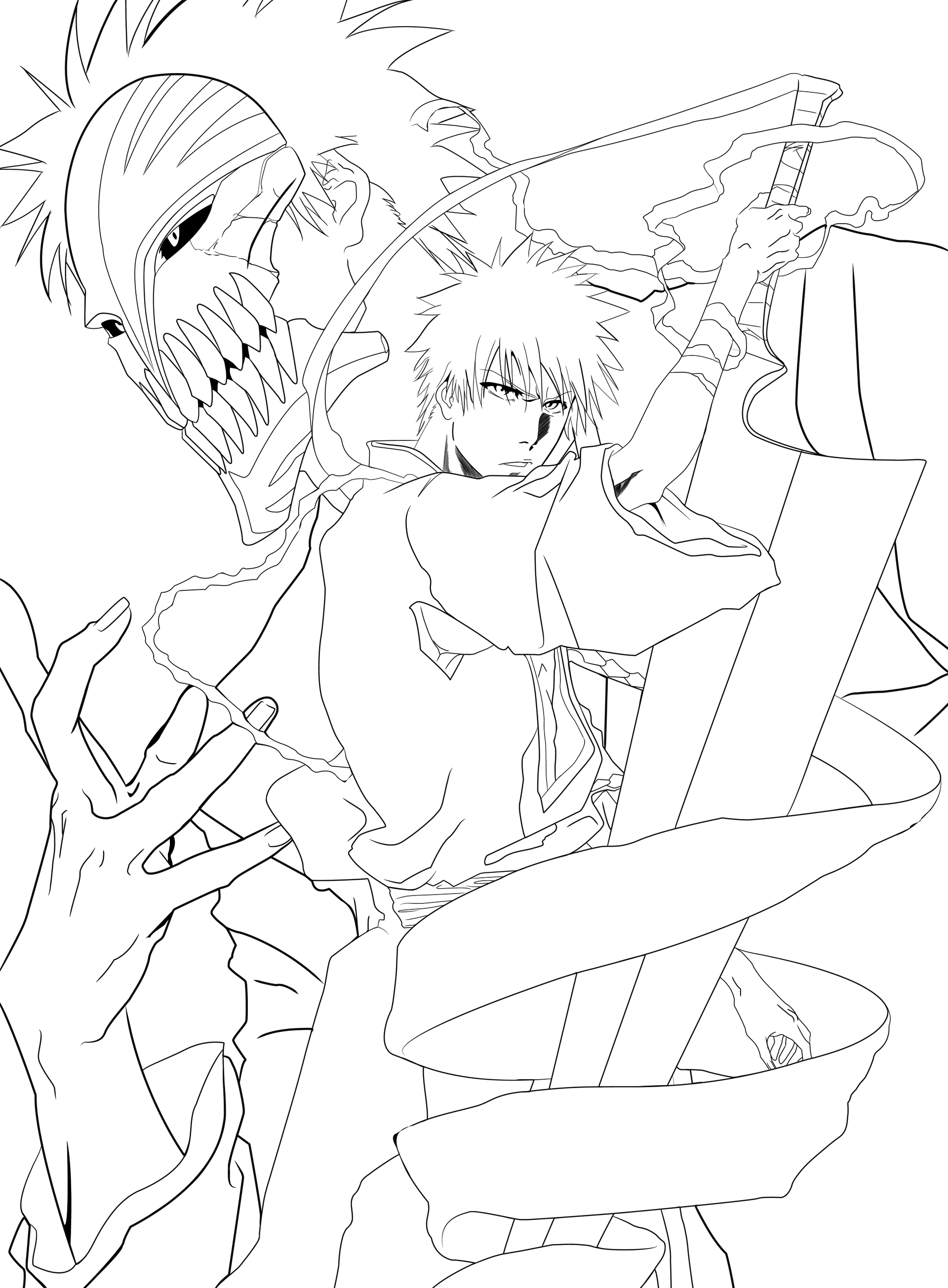 Hollow Ichigo Coloring Page