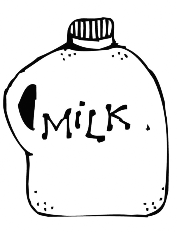 Jug Of Milk Coloring Page