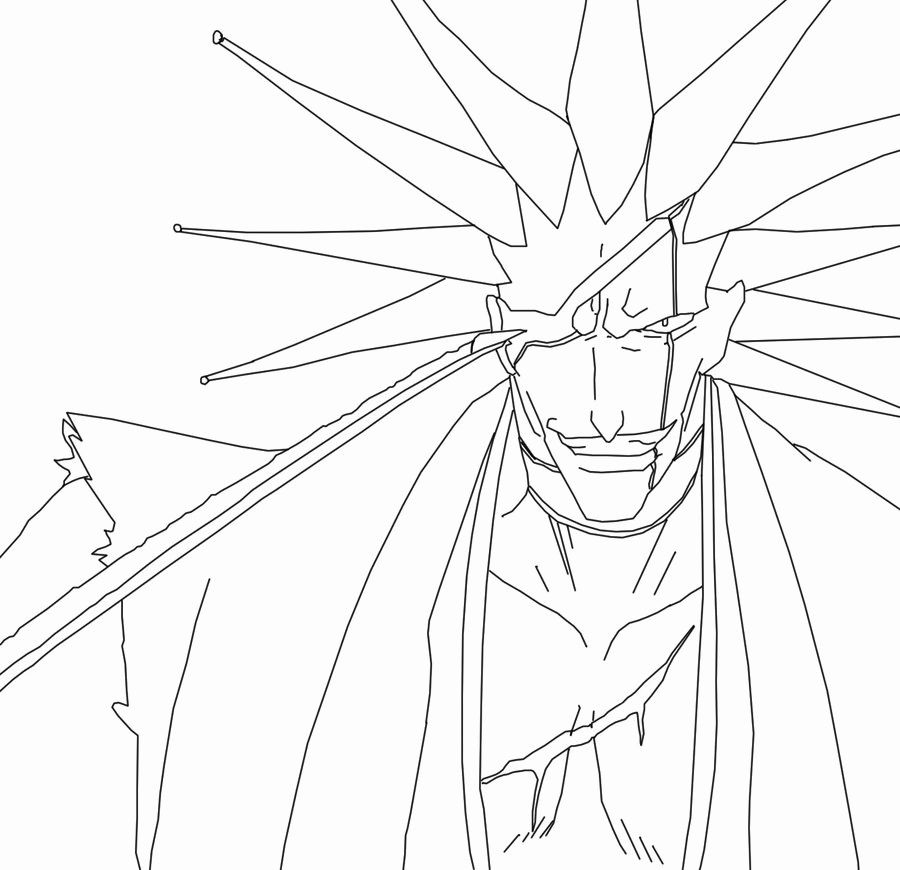 Kenpachi Zaraki Bleach Coloring Page