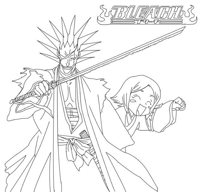 Kenpachi And Yachiru Coloring Page