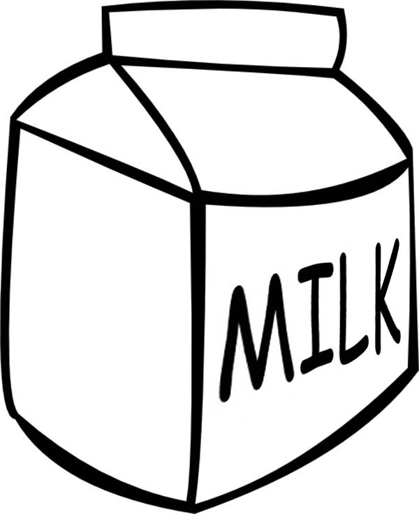 Milk Carton Coloring Page