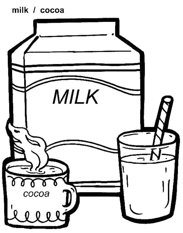 Milk Coloring Page