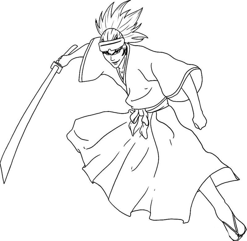 Renji Coloring Page Bleach Coloring Page