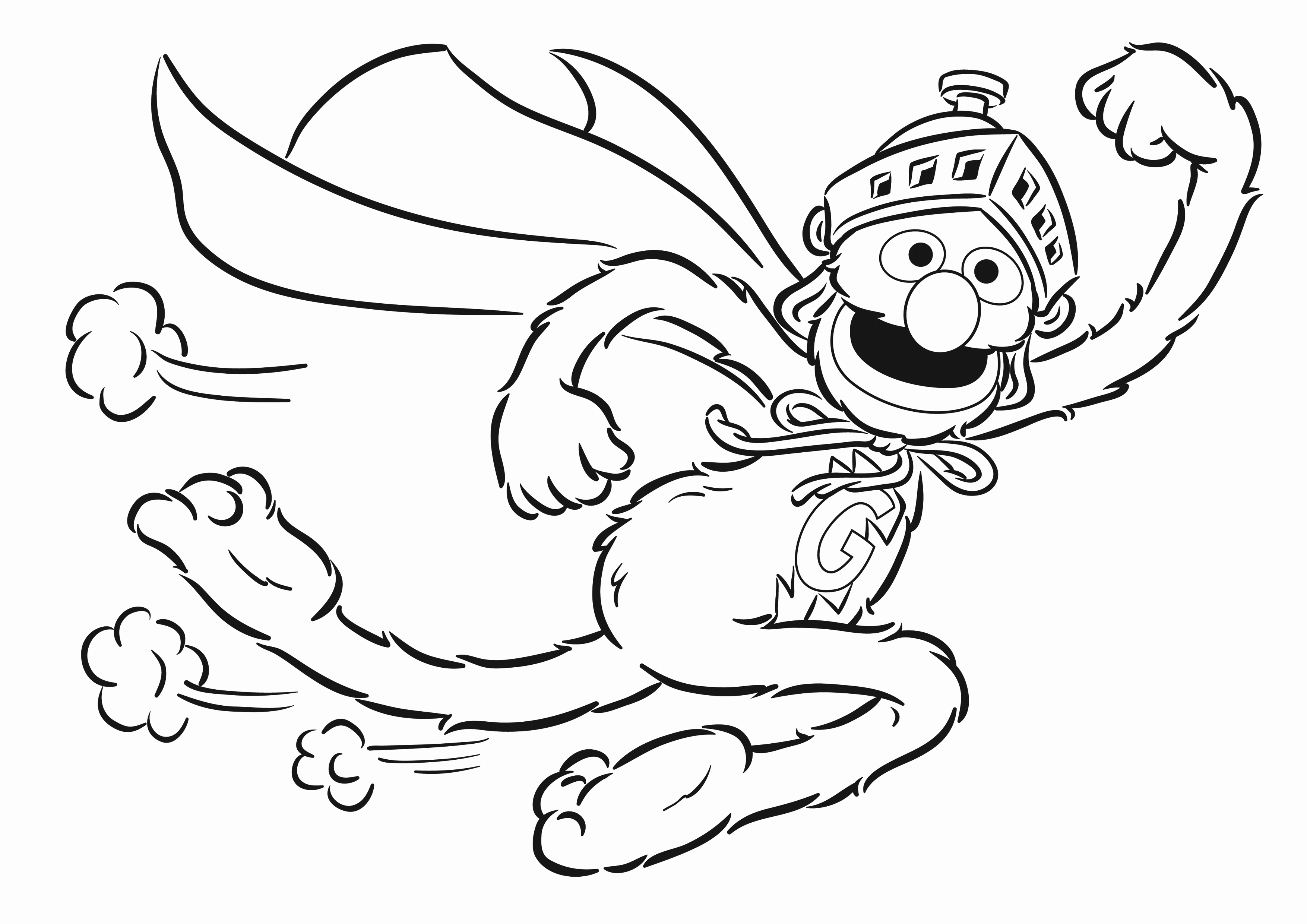 Grover Coloring Page