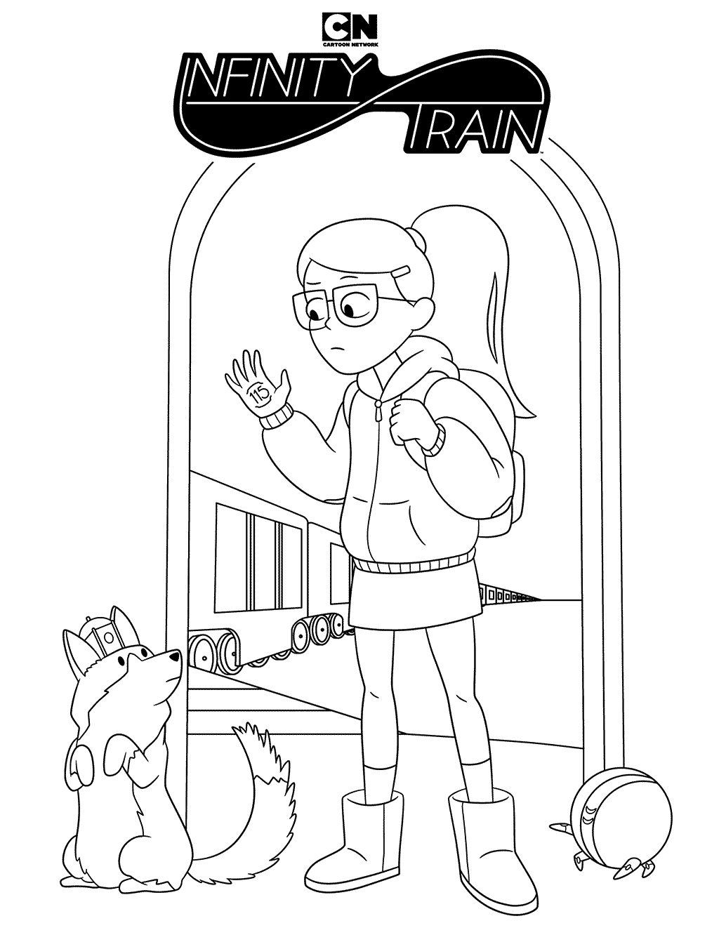 Tulip And Atticus Infinity Train Coloring Pages