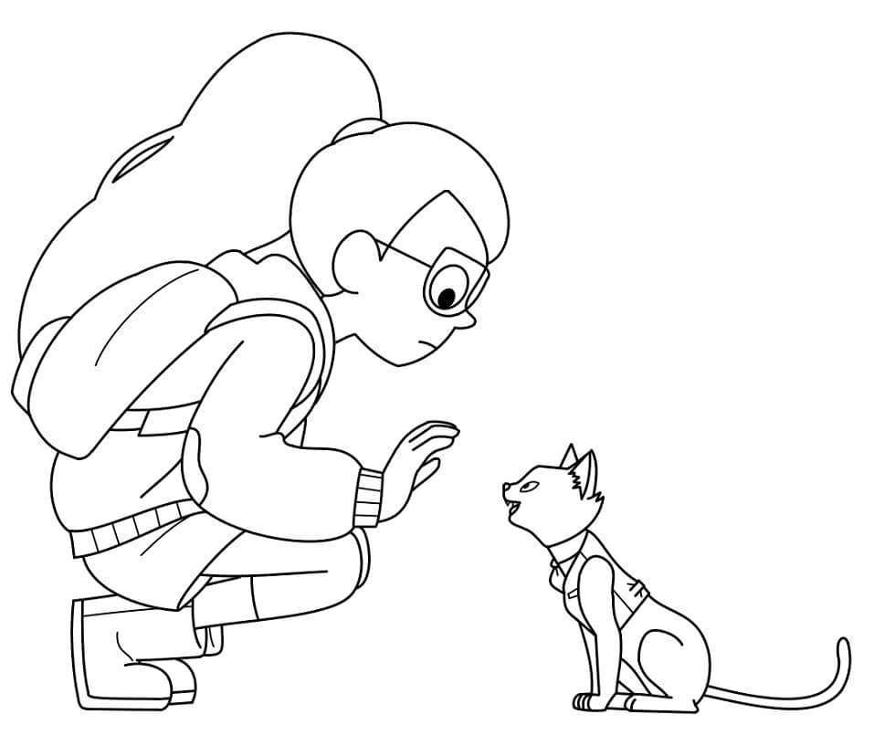 Tulip And The Cat Infinity Train Coloring Pages