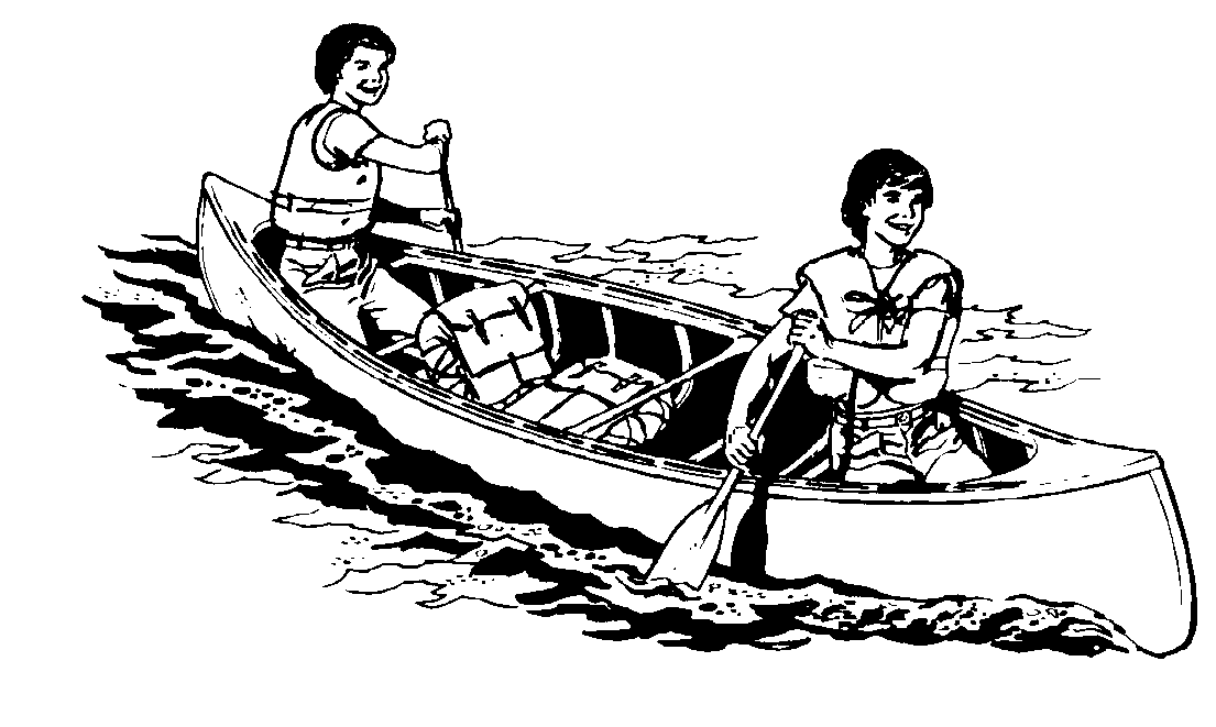 Two People Rowing Boat Coloring Page