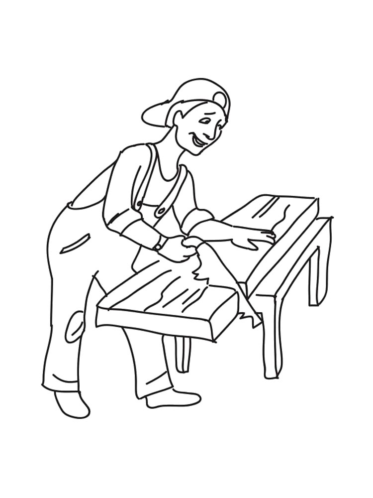 Carpenter Coloring Page