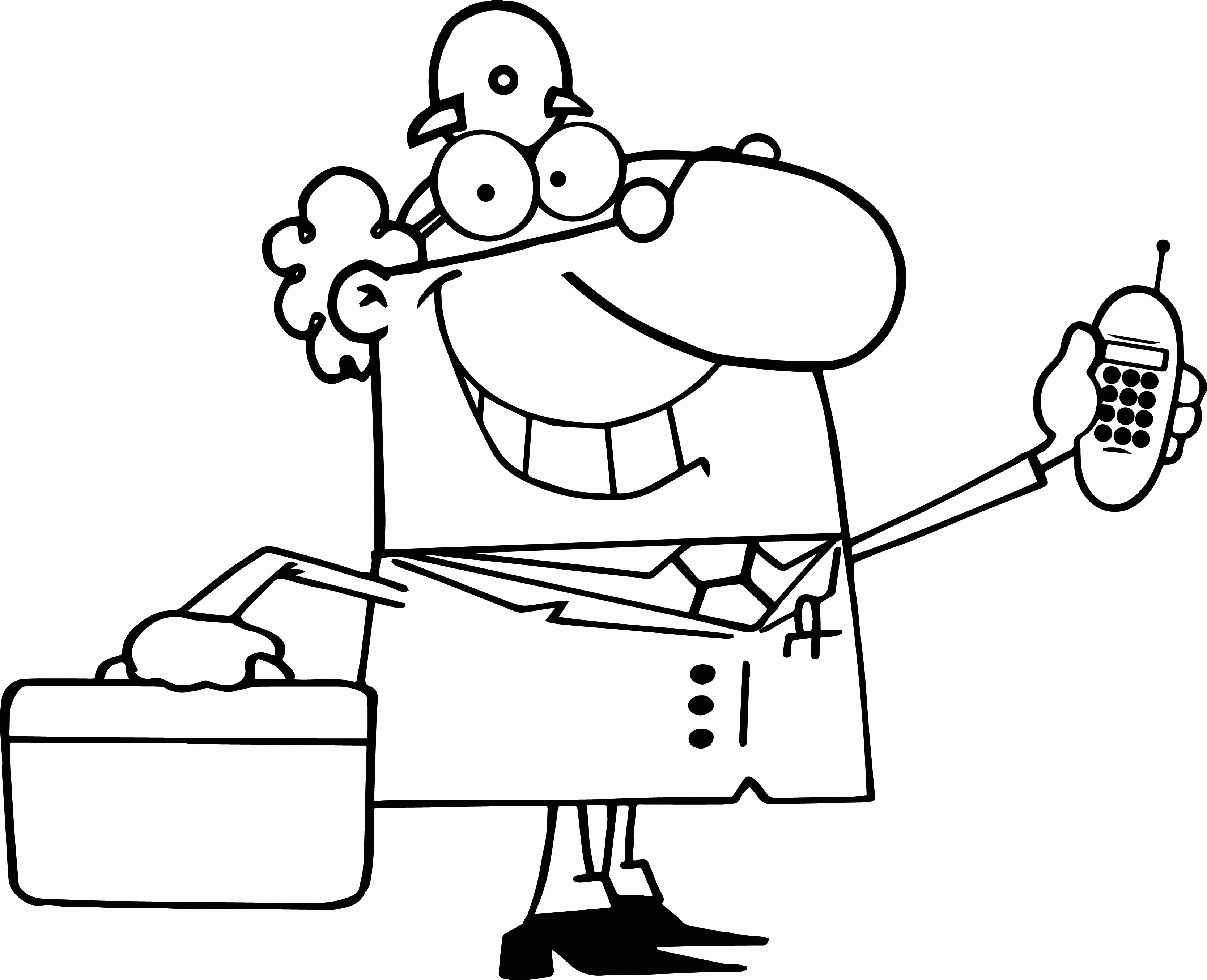 Cartoon Doctor Coloring Page