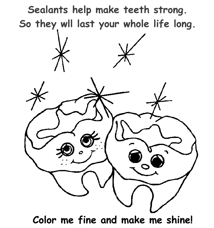 Color The Teeth Printable