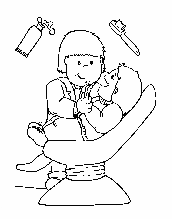Dentist Coloring Page