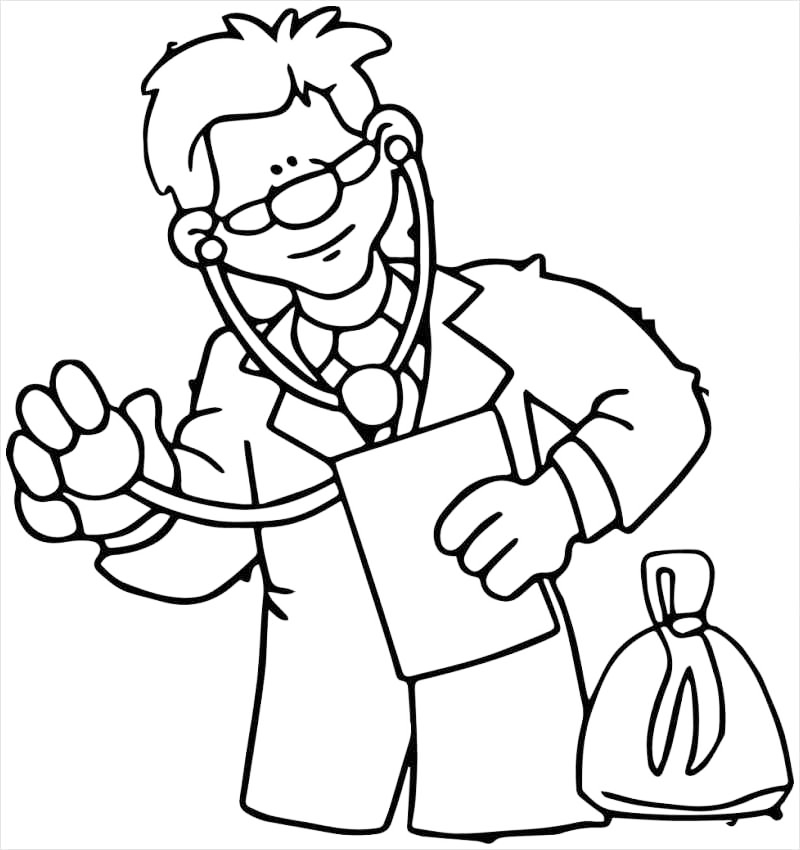 Doctor Coloring Page