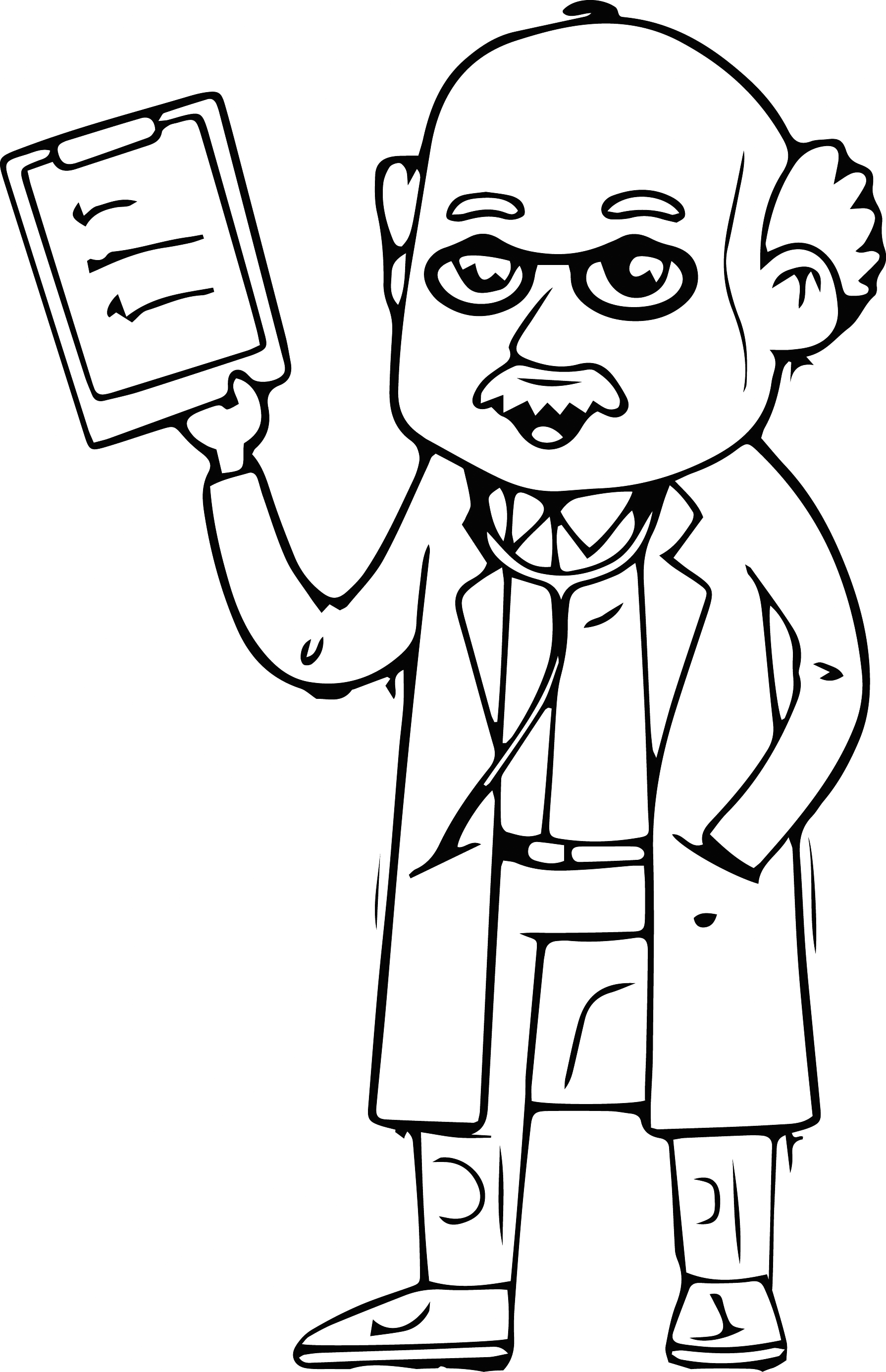 Doctor With Chart Coloring Page