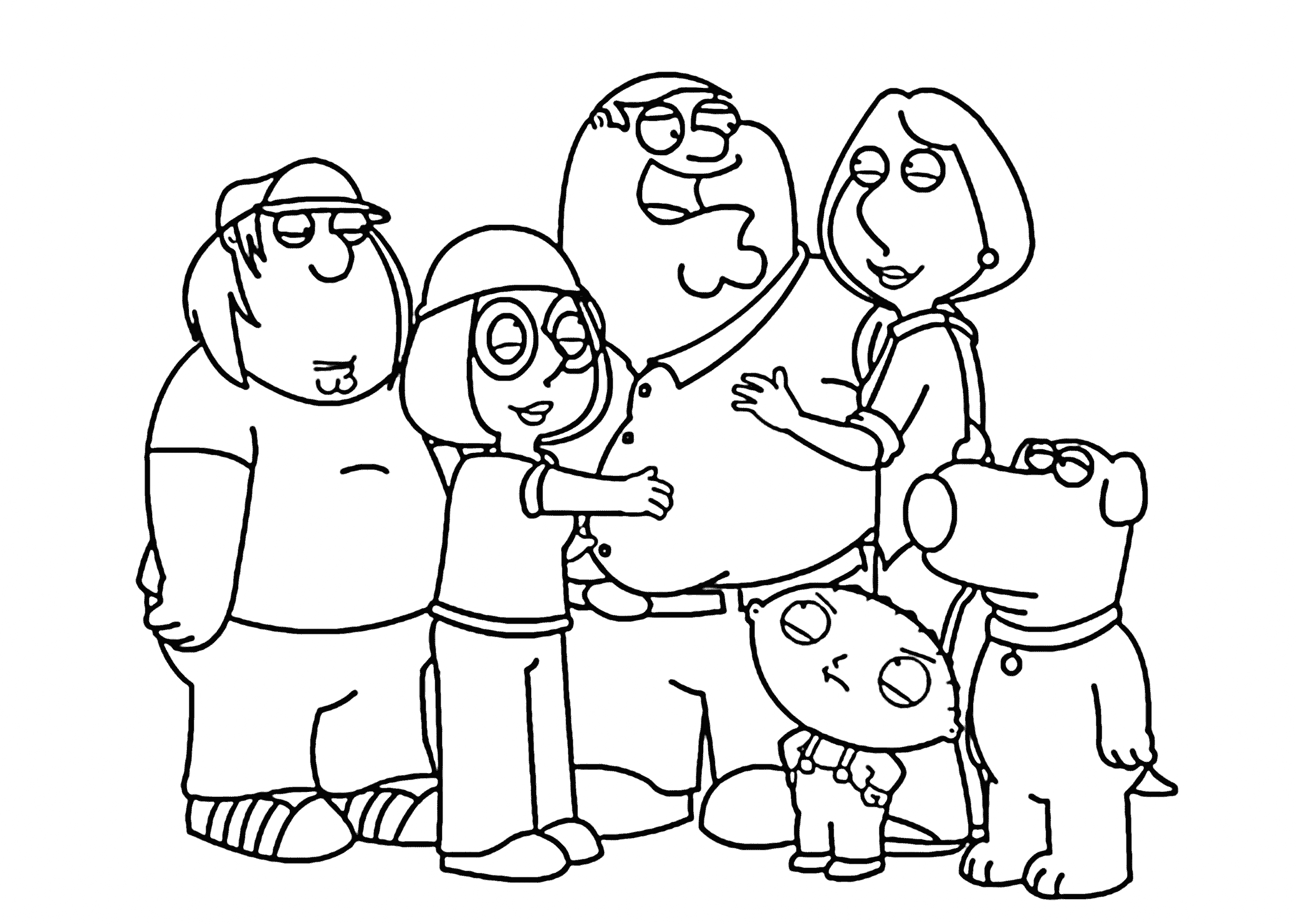 Family Guy Family Portrait Coloring Page