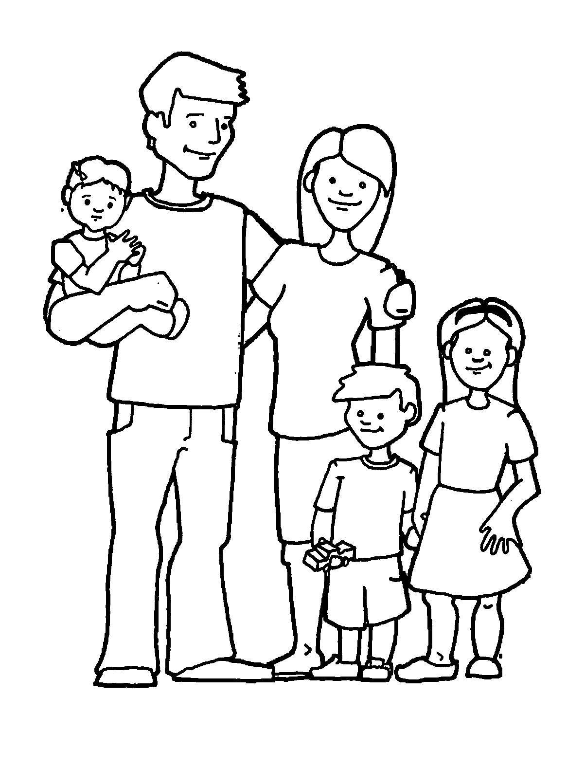 Family Portrait Coloring Page
