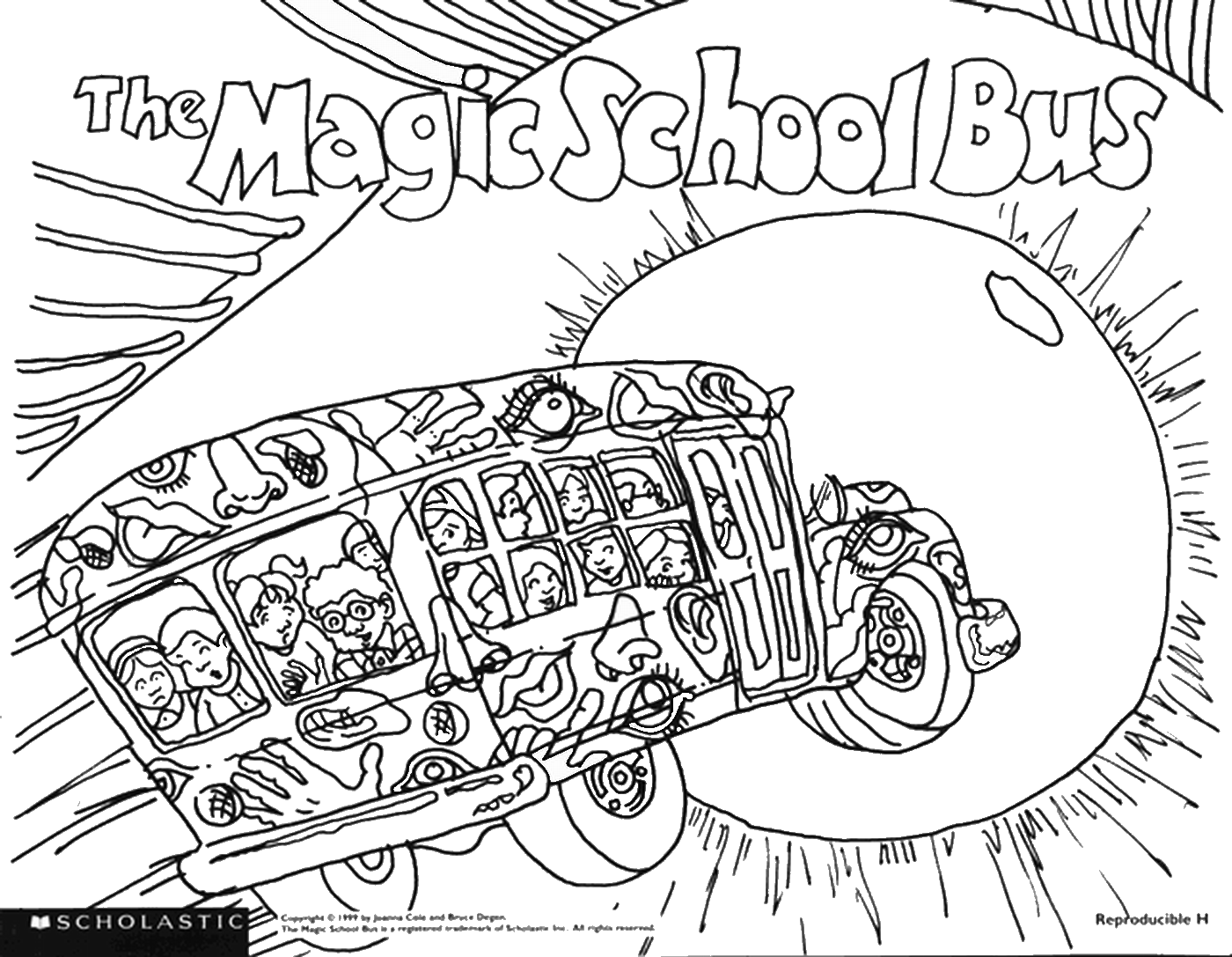 Magic School Bus Coloring Page