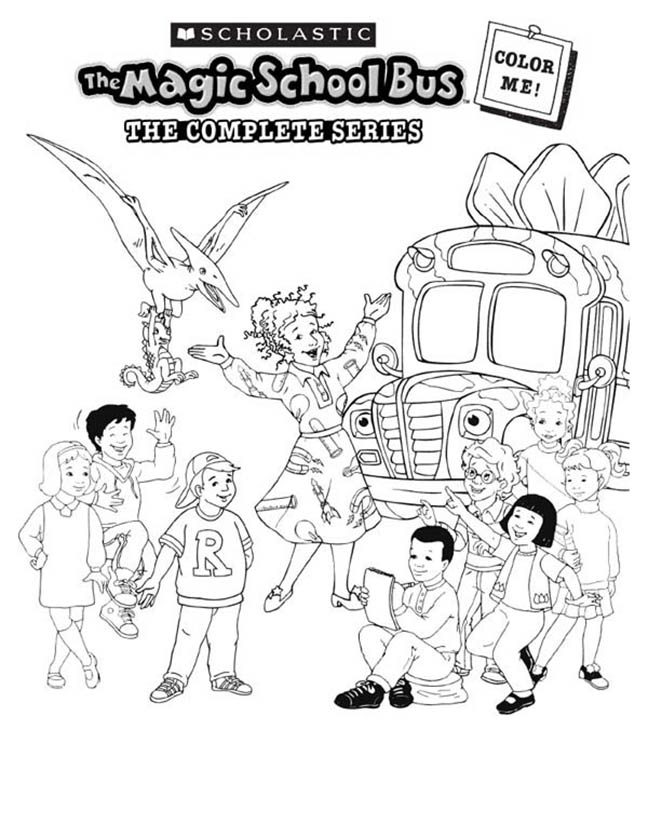 Magic School Bus Gang Coloring Page