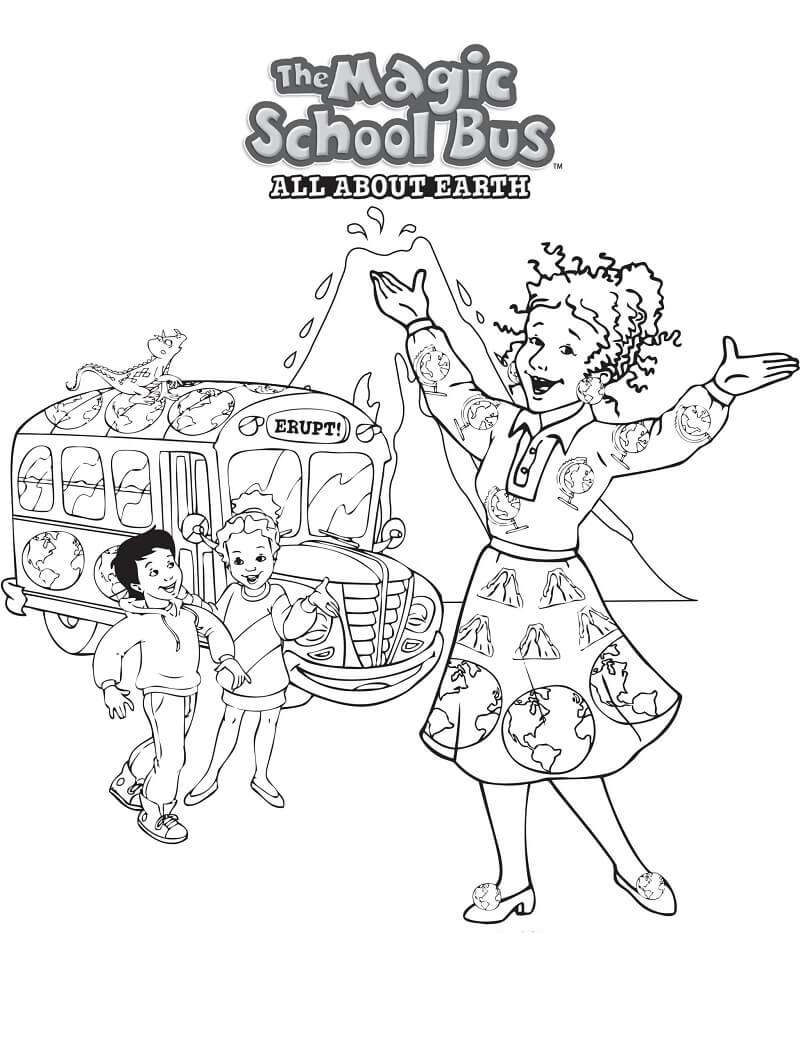 Magic School Bus Printable Coloring Pages